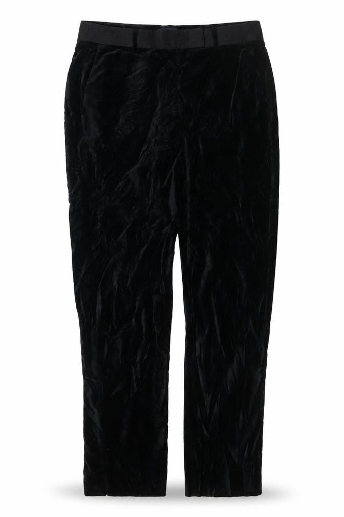 Marks & Spencer Women Black UK 10 Regular Velour Jogger Trousers