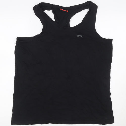 Slazenger Men's Black XL Sleeveless Cotton Racerback Sports T-Shirt