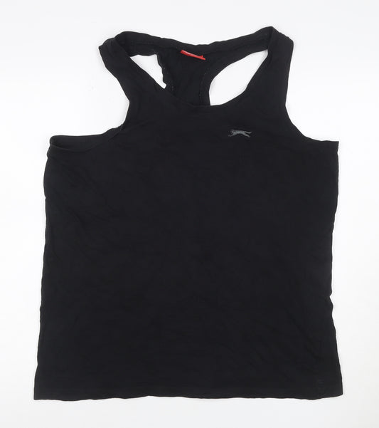 Slazenger Men's Black XL Sleeveless Cotton Racerback Sports T-Shirt