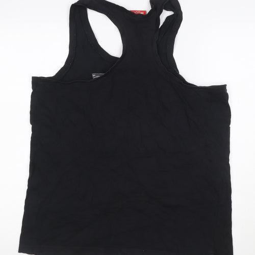 Slazenger Men's Black XL Sleeveless Cotton Racerback Sports T-Shirt
