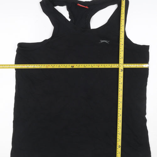 Slazenger Men's Black XL Sleeveless Cotton Racerback Sports T-Shirt