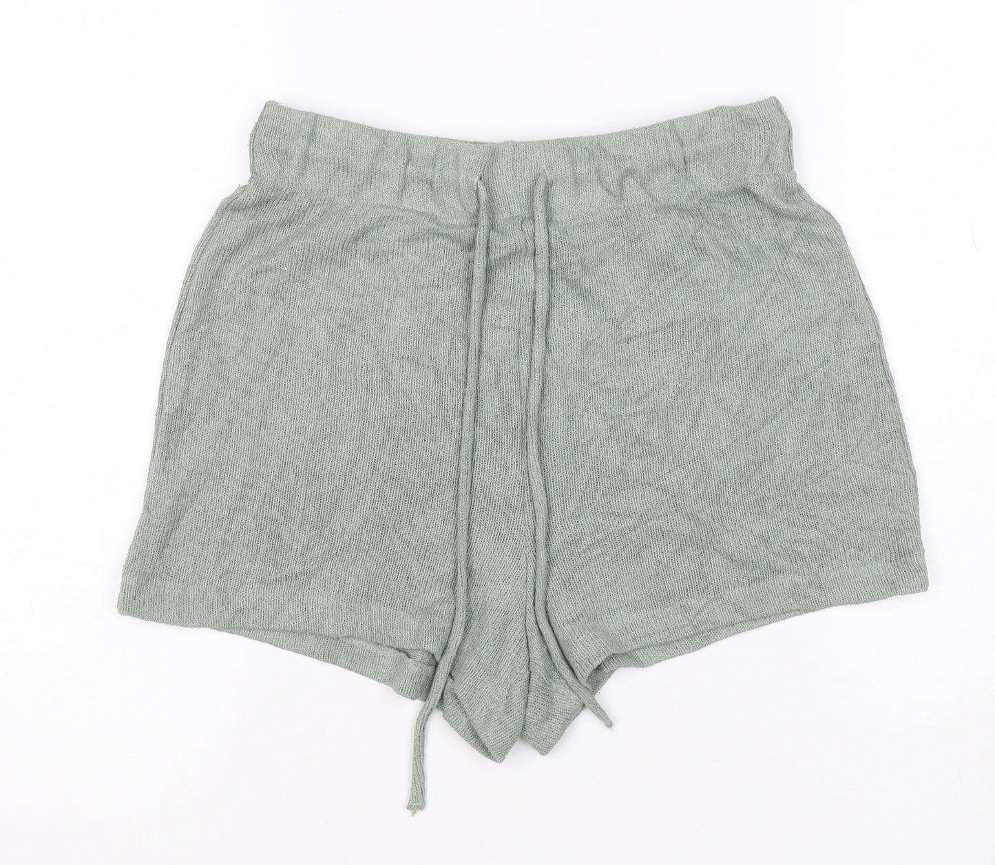 H&M Women’s Green S High Waist Knit Drawstring Sweat Shorts