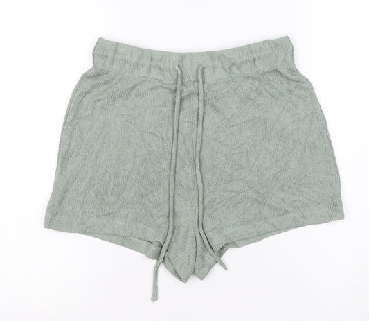 H&M Women’s Green S High Waist Knit Drawstring Sweat Shorts