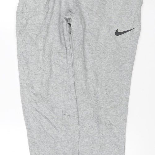Nike Men’s Grey Dri-FIT L Jogger Sweatpants Elastic Waist