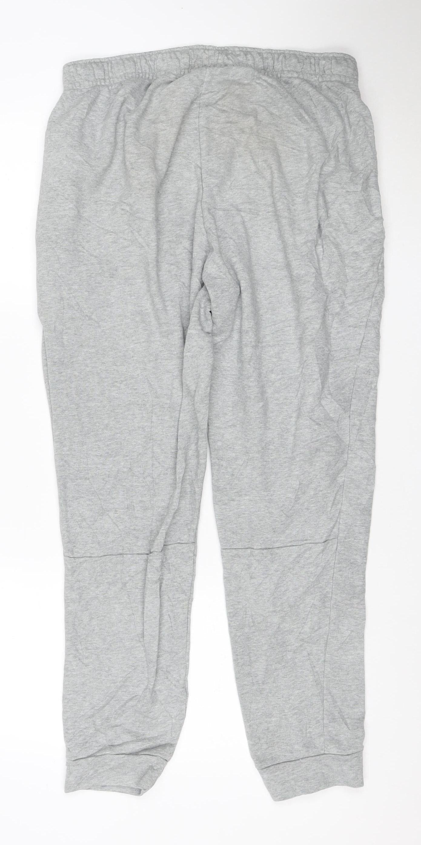 Nike Men’s Grey Dri-FIT L Jogger Sweatpants Elastic Waist