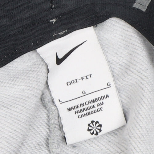 Nike Men’s Grey Dri-FIT L Jogger Sweatpants Elastic Waist