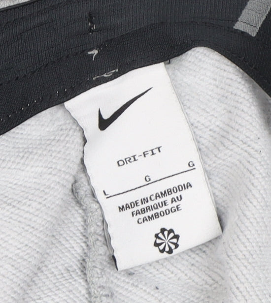 Nike Men’s Grey Dri-FIT L Jogger Sweatpants Elastic Waist