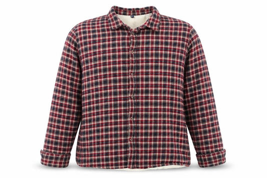 Premier Man Men’s XL Red Plaid Cotton Fleece Lined Jacket