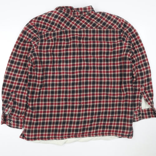 Premier Man Men’s XL Red Plaid Cotton Fleece Lined Jacket