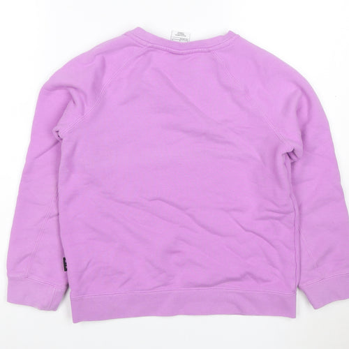 Nike Girls Purple 158cm Air Logo Embroidered Crew Neck Sweatshirt