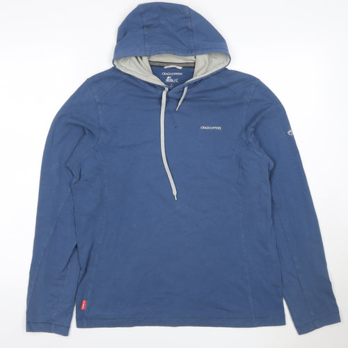 Craghoppers Men’s Blue M NosiLife Hooded Pullover Outdoor Hoodie