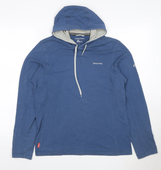 Craghoppers Men’s Blue M NosiLife Hooded Pullover Outdoor Hoodie