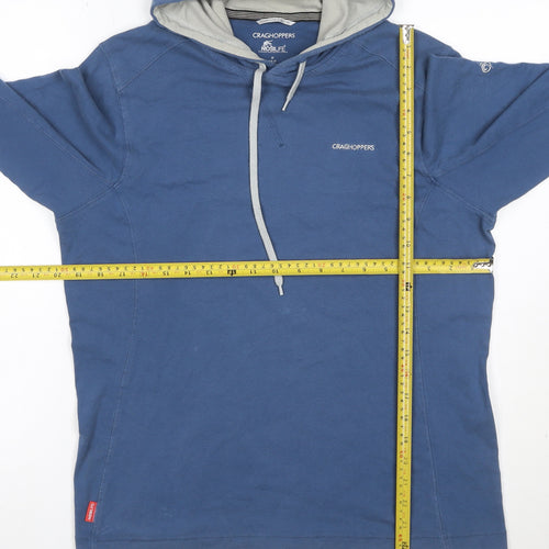 Craghoppers Men’s Blue M NosiLife Hooded Pullover Outdoor Hoodie