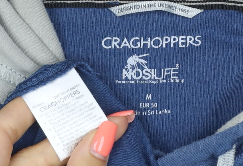 Craghoppers Men’s Blue M NosiLife Hooded Pullover Outdoor Hoodie