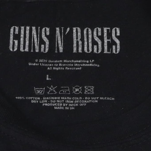 Guns N' Roses Men Black L Appetite For Destruction Rock Band T-Shirt