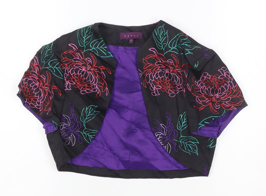 Debut Women’s Multicoloured Floral Embroidered Cropped Blazer UK 10