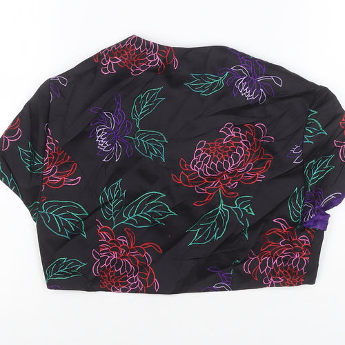 Debut Women’s Multicoloured Floral Embroidered Cropped Blazer UK 10