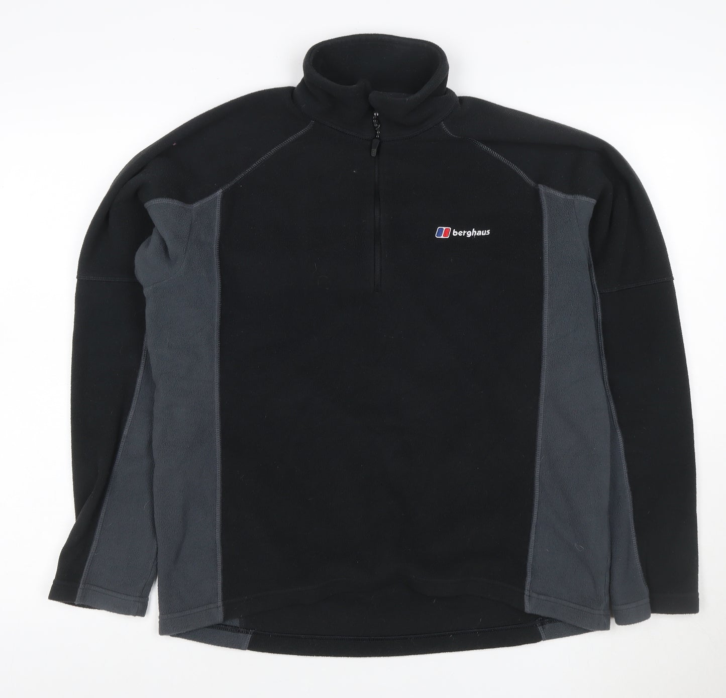 Berghaus Men’s Black Grey M 1/4 Zip Fleece Sweatshirt Hiking