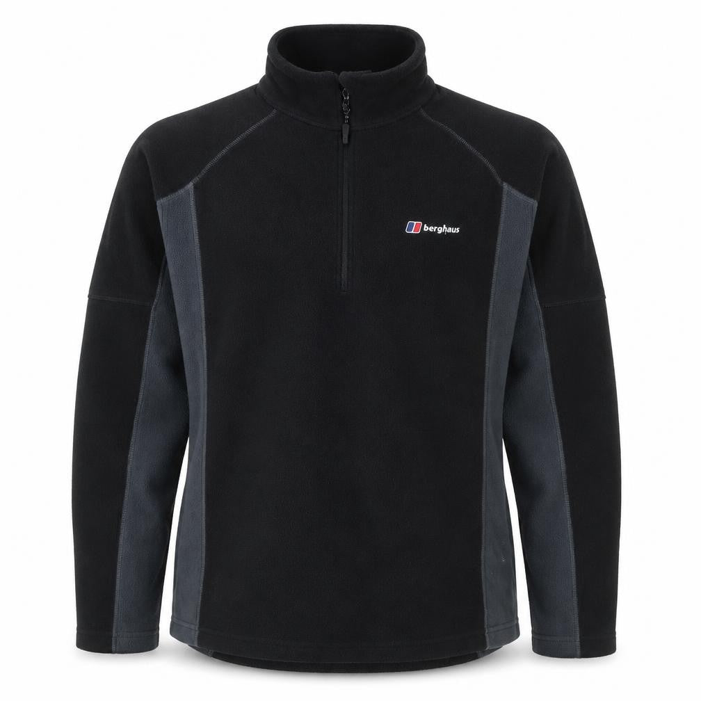 Berghaus Men’s Black Grey M 1/4 Zip Fleece Sweatshirt Hiking
