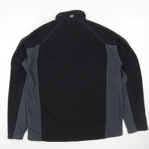 Berghaus Men’s Black Grey M 1/4 Zip Fleece Sweatshirt Hiking
