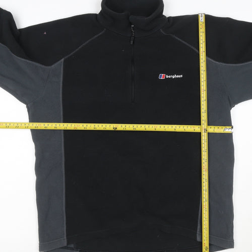 Berghaus Men’s Black Grey M 1/4 Zip Fleece Sweatshirt Hiking