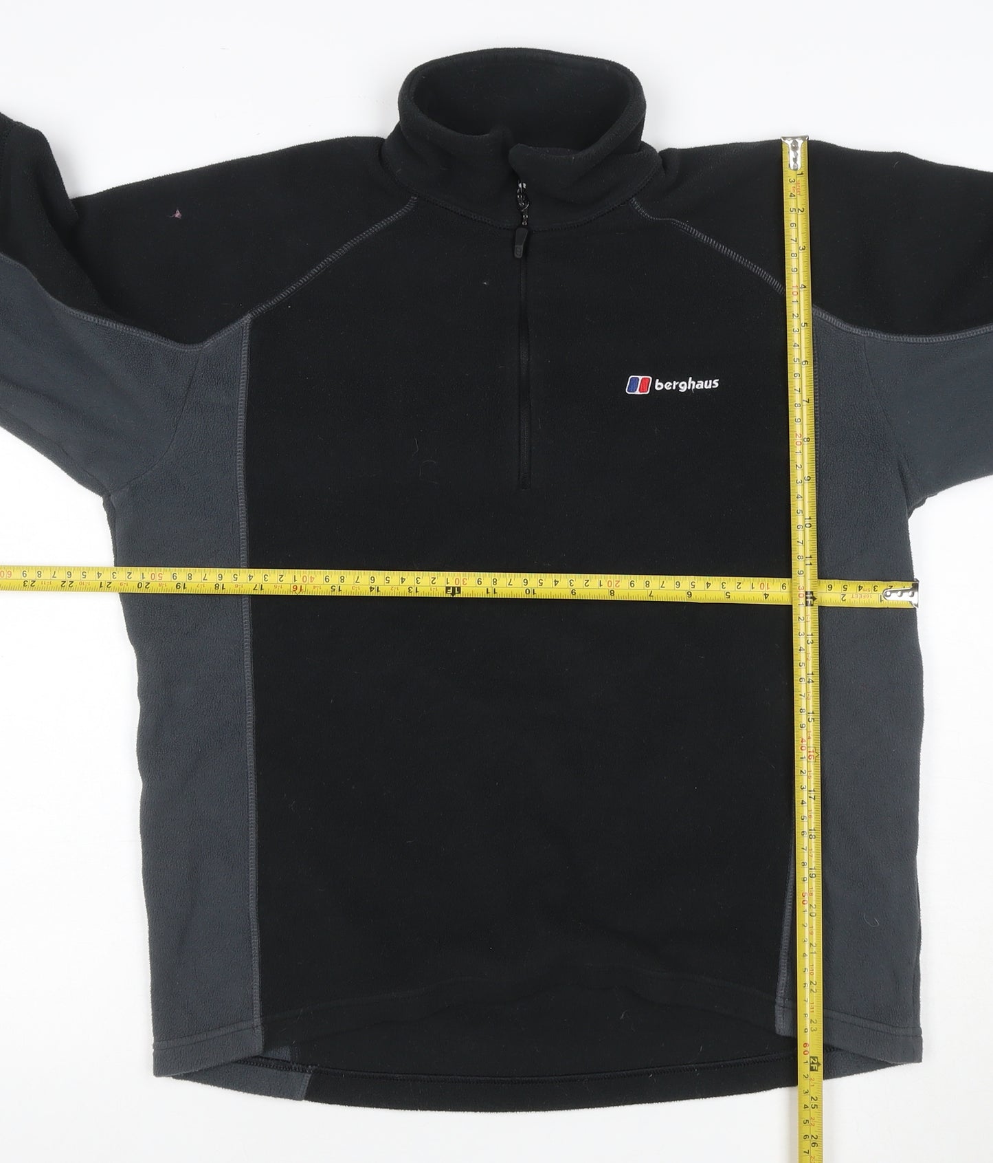 Berghaus Men’s Black Grey M 1/4 Zip Fleece Sweatshirt Hiking