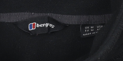 Berghaus Men’s Black Grey M 1/4 Zip Fleece Sweatshirt Hiking