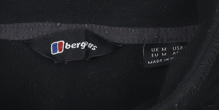 Berghaus Men’s Black Grey M 1/4 Zip Fleece Sweatshirt Hiking