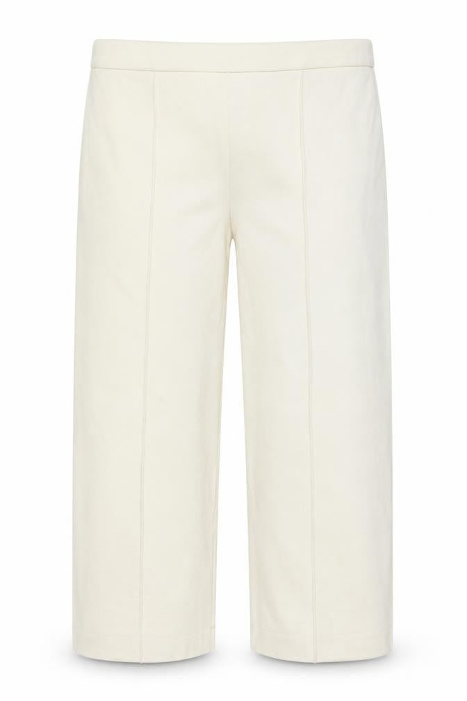 Front view of Marks & Spencer Women Ivory, size 22, Regular Wide-Leg Trousers