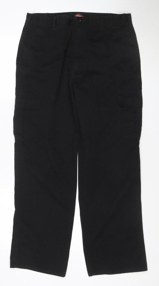 Lee Cooper Workwear Men’s Black W36 Cargo Trousers Straight Leg