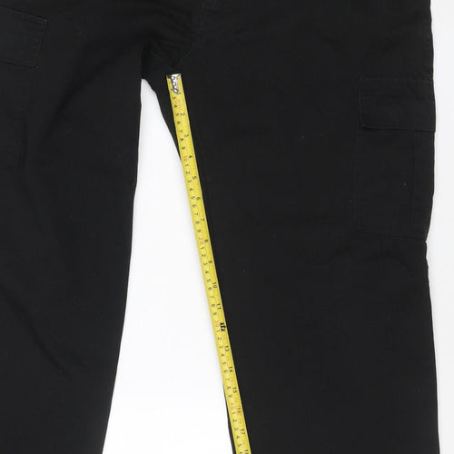 Lee Cooper Workwear Men’s Black W36 Cargo Trousers Straight Leg