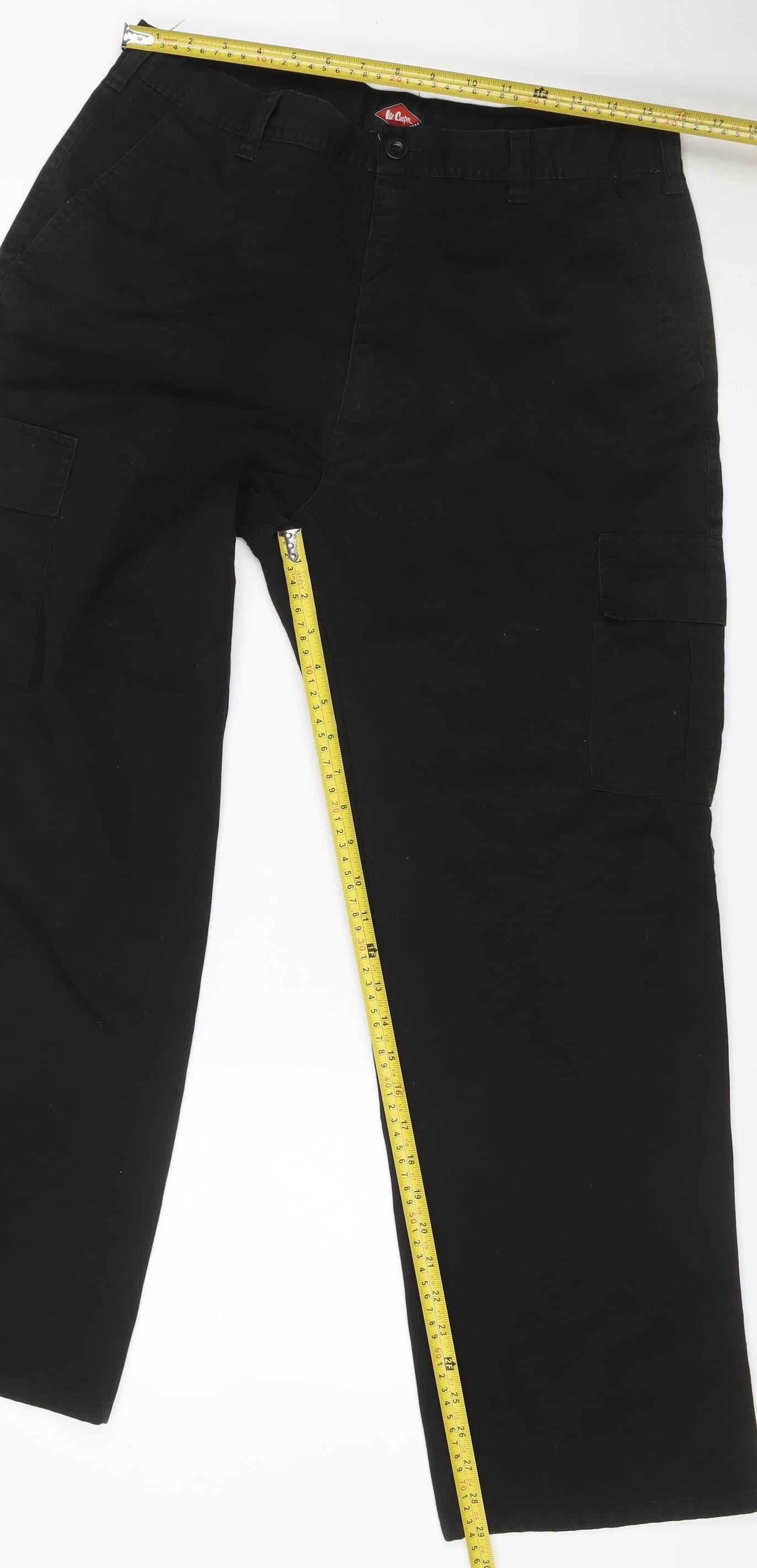 Lee Cooper Workwear Men’s Black W36 Cargo Trousers Straight Leg