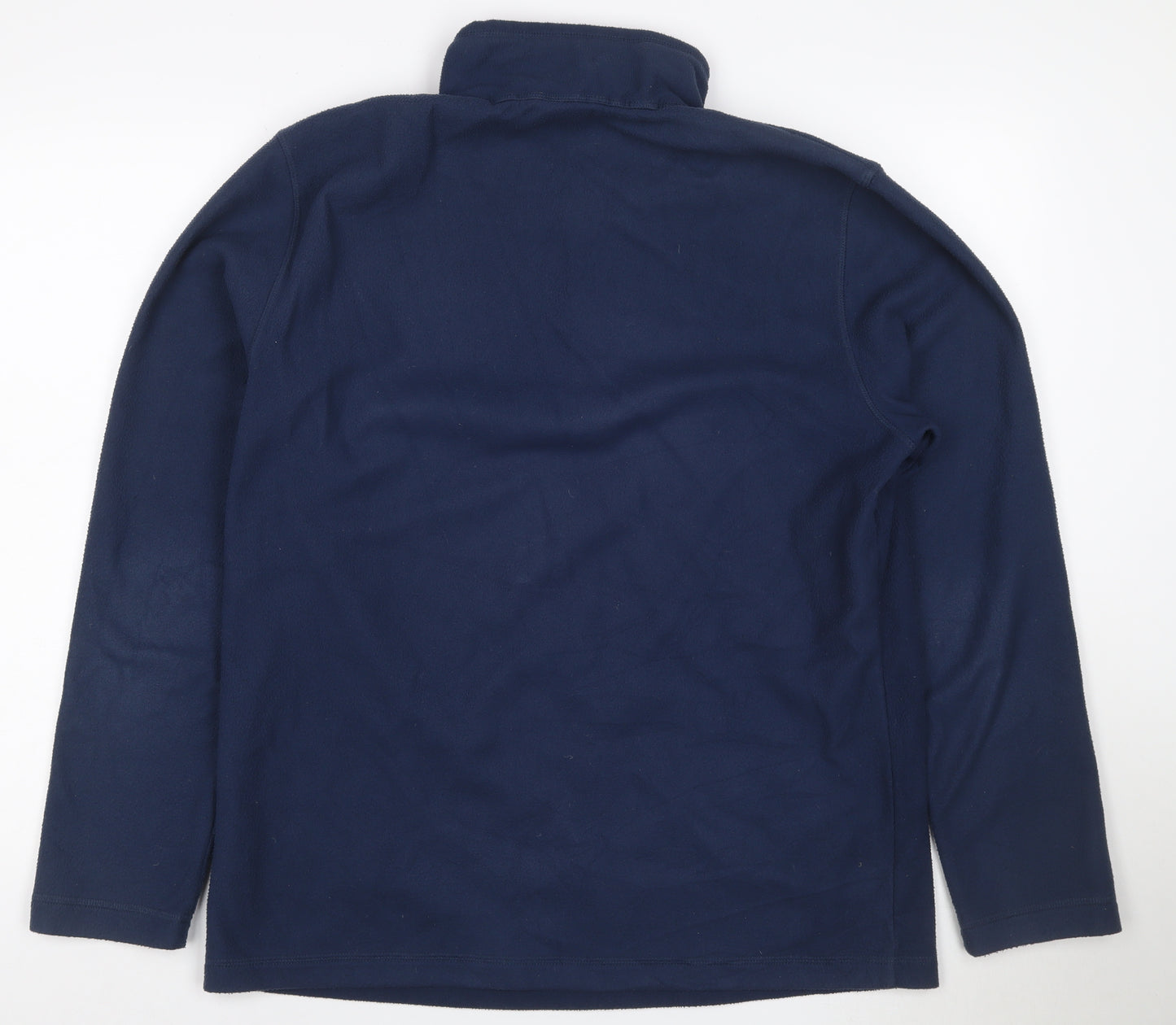 The North Face Men's Navy L 1/4 Zip Fleece Sweatshirt Logo