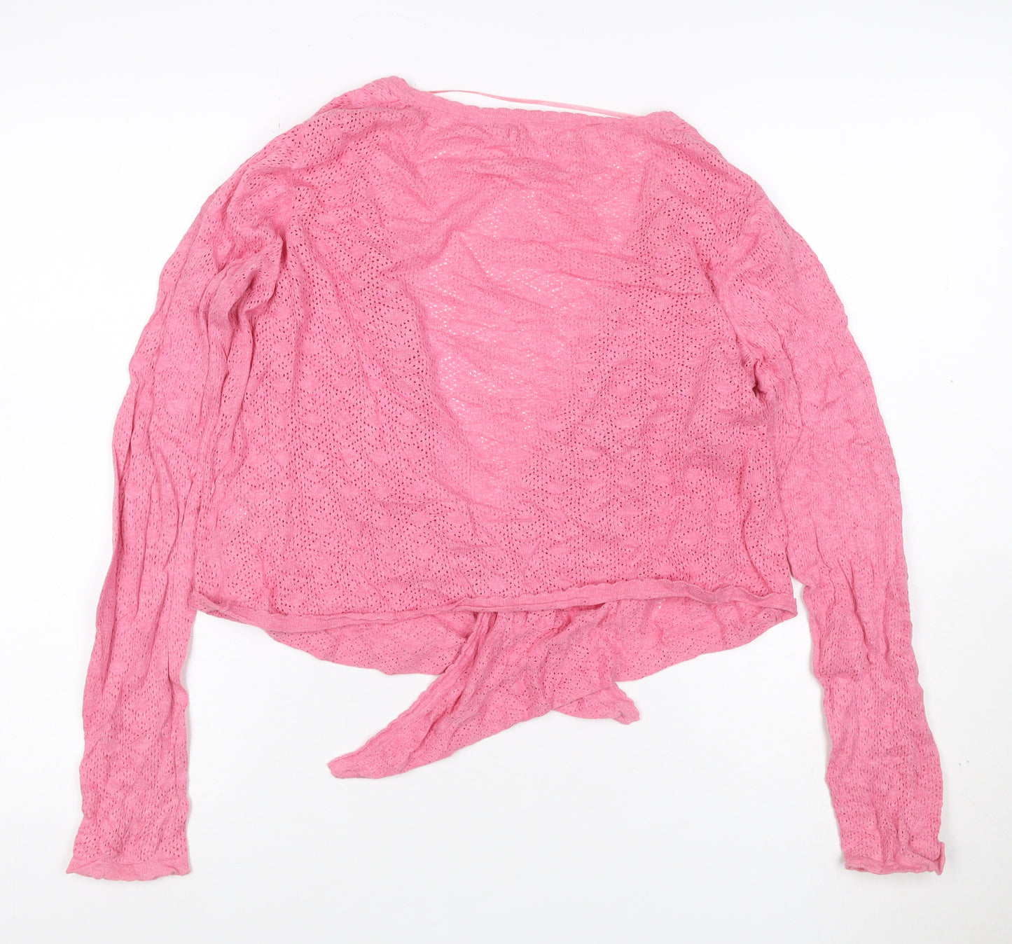 Seasalt Women Pink UK 10 Treloyhan Open Knit Tie Front Cardigan