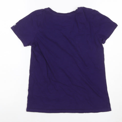 Champion Women Purple S East Carolina Pirates V-Neck T-Shirt