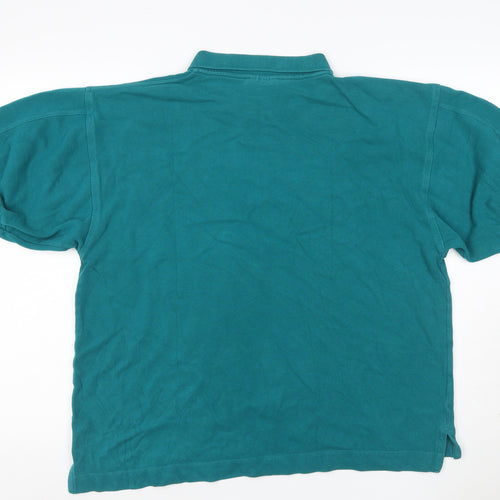 Donnay Men’s Green Cotton Polo Shirt L Short Sleeve Sports Casual