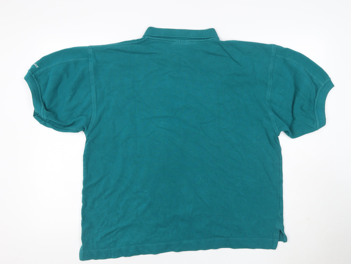 Donnay Men’s Green Cotton Polo Shirt L Short Sleeve Sports Casual