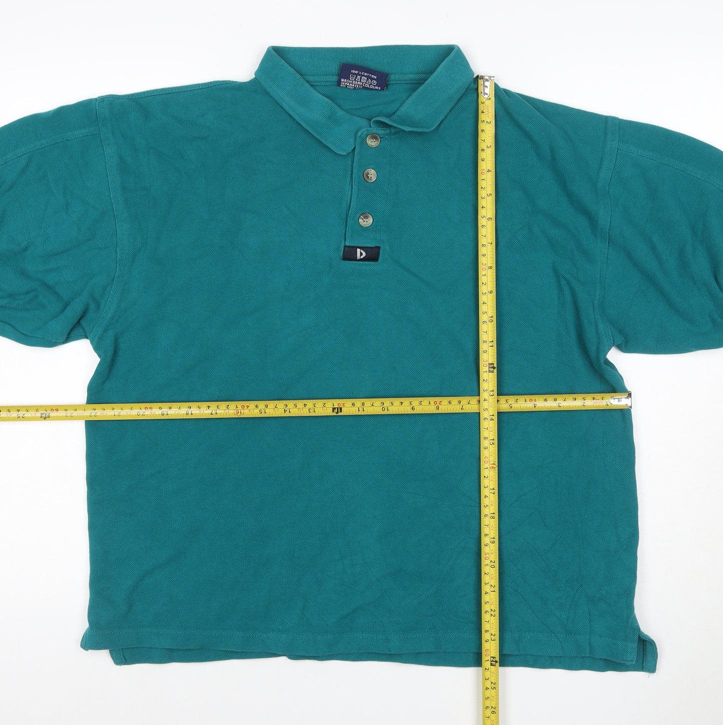 Donnay Men’s Green Cotton Polo Shirt L Short Sleeve Sports Casual