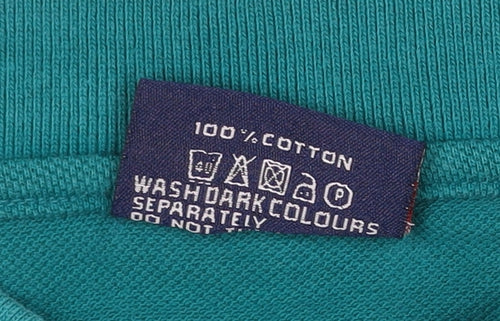 Donnay Men’s Green Cotton Polo Shirt L Short Sleeve Sports Casual