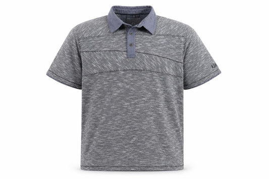 RJR John Rocha Men's Grey 2XL Striped Colourblock Short Sleeve Polo