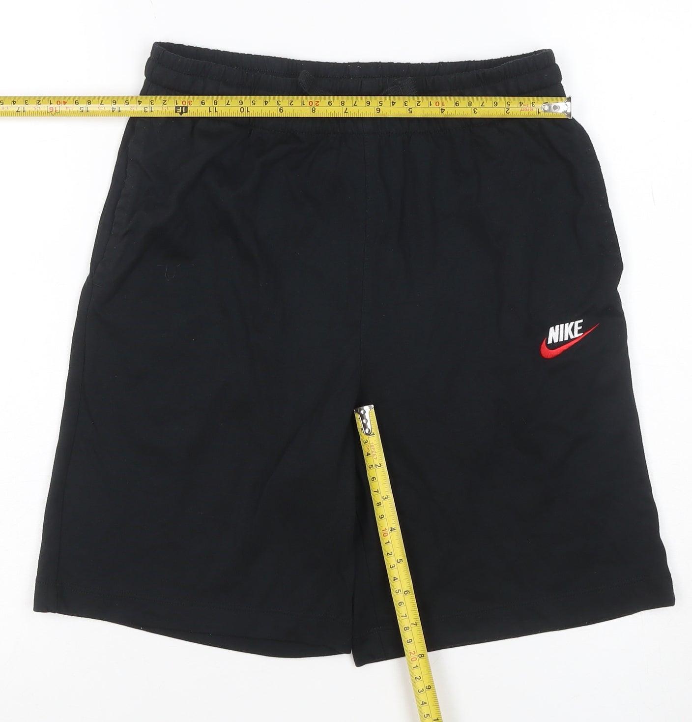 Nike Teens Black XL Athletic Drawstring Shorts Logo Pockets