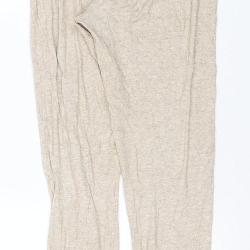 Box Avenue Women Beige Size 8 Lightweight Drawstring Pyjama Trousers