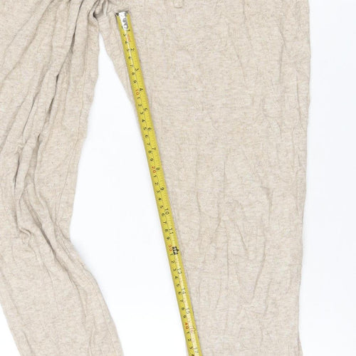 Box Avenue Women Beige Size 8 Lightweight Drawstring Pyjama Trousers