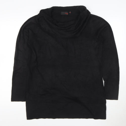 Next Women’s Black Cowl Neck Knit Pullover Jumper UK 18