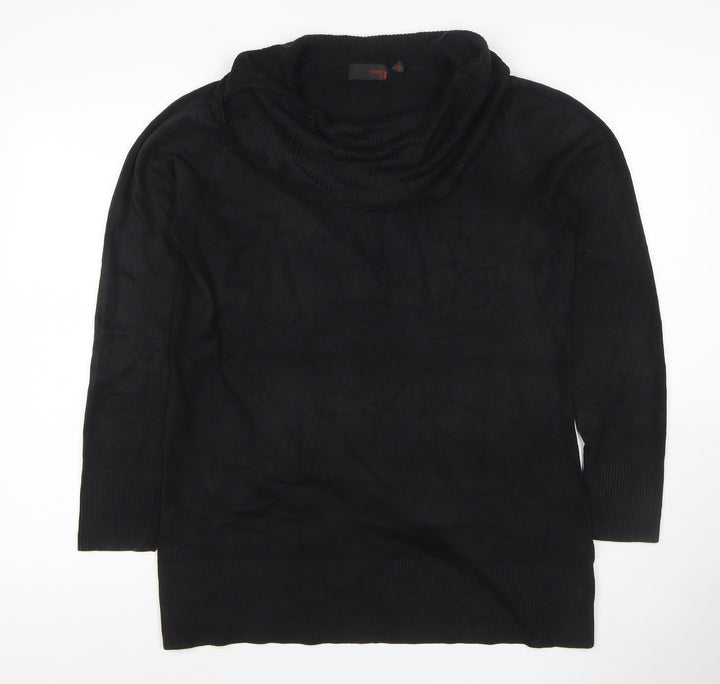 Next Women’s Black Cowl Neck Knit Pullover Jumper UK 18