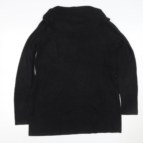 Next Women’s Black Cowl Neck Knit Pullover Jumper UK 18