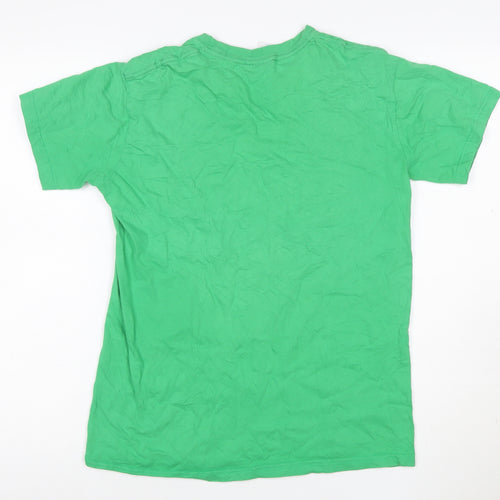 Star Wars Teens Green M Boba Fett Graphic Print Crew Neck T-Shirt