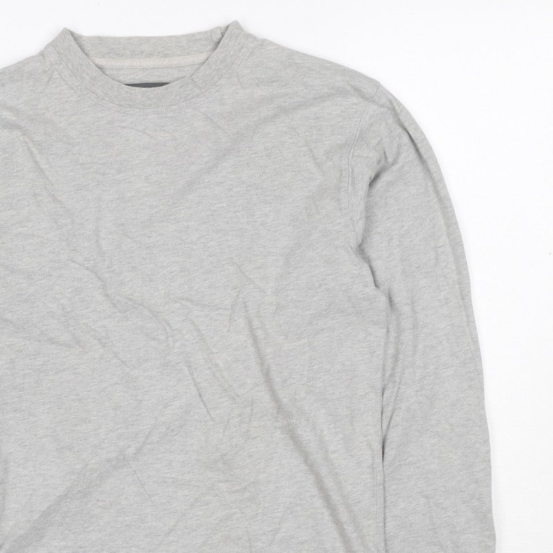 Additional view of Hawkshead Women Grey, size 12, Basic Crew Neck Long Sleeve T-Shirt