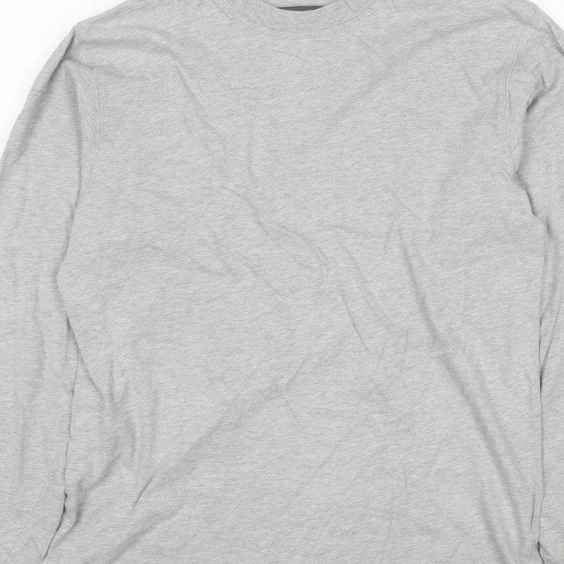 Additional view of Hawkshead Women Grey, size 12, Basic Crew Neck Long Sleeve T-Shirt