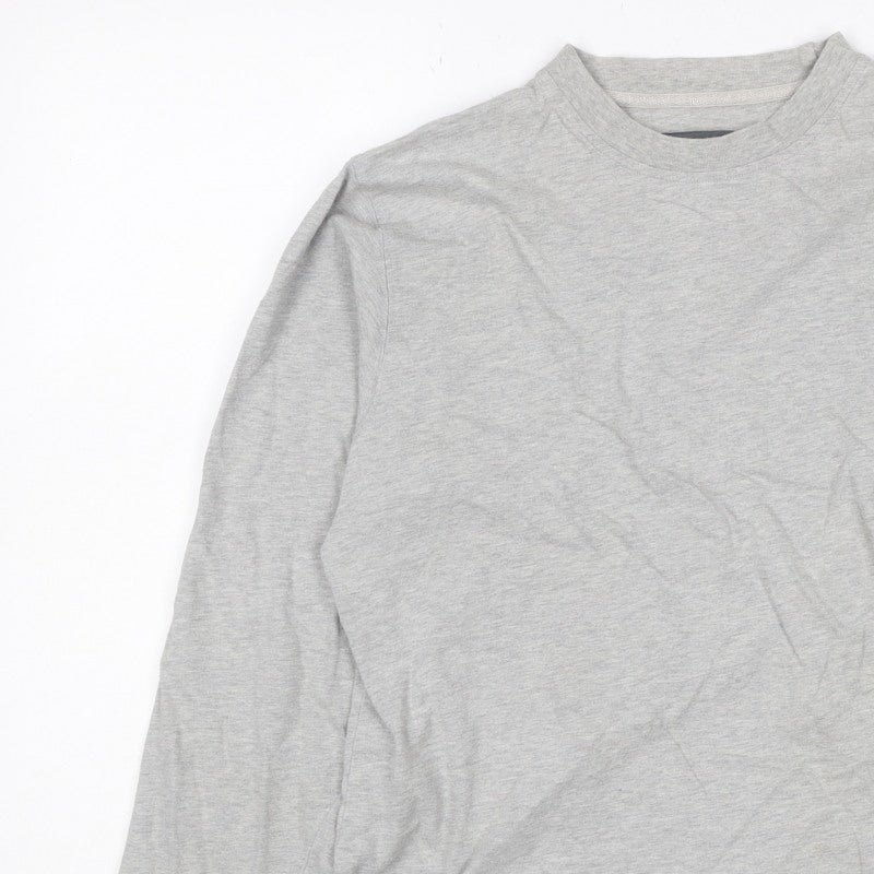 Additional view of Hawkshead Women Grey, size 12, Basic Crew Neck Long Sleeve T-Shirt